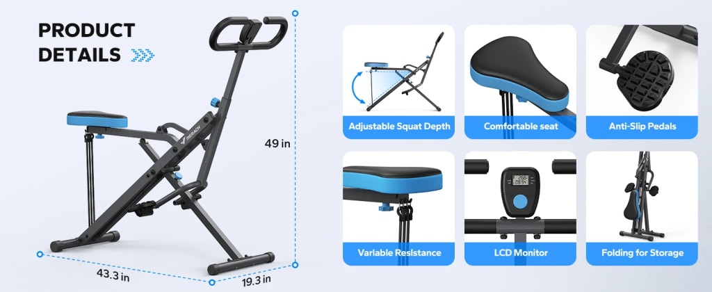 Foldable Squat Workout Machine